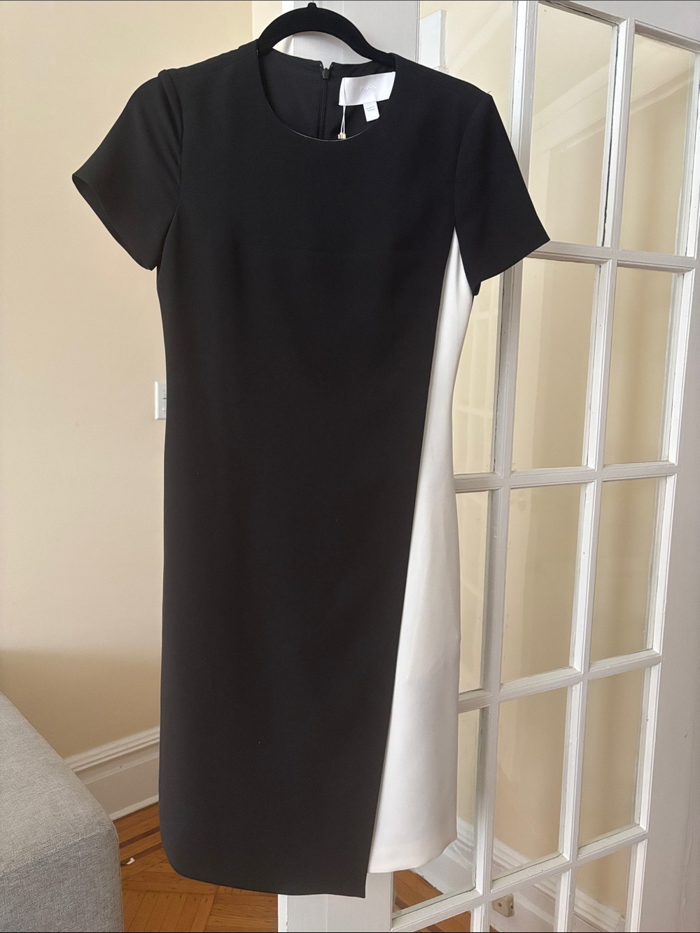 Hugo Boss Dularis Black and White Sheath Dress